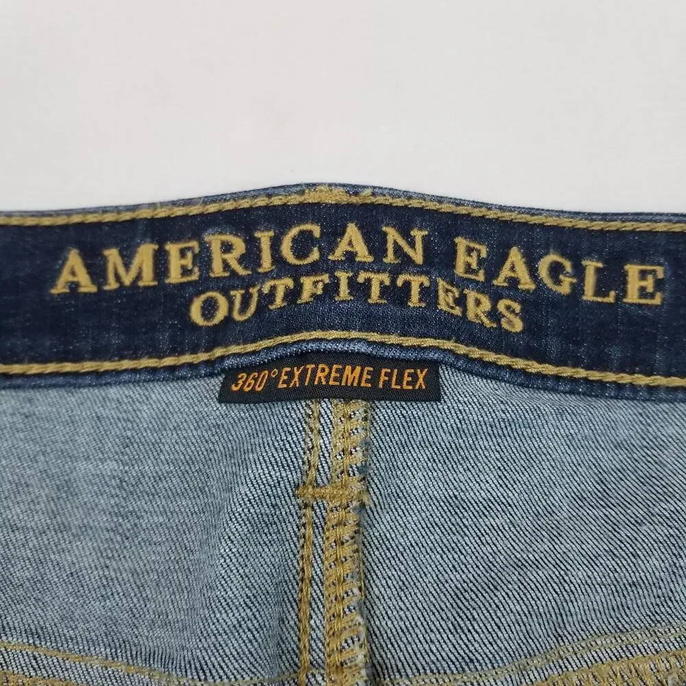 American Eagle Outfitters Jeans Mens 36x32 Blue Original Boot 360 Extreme Flex